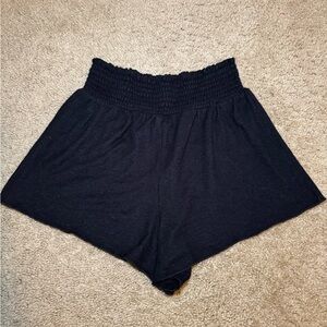 Black High-Waisted Flowy Beach/Summer Shorts